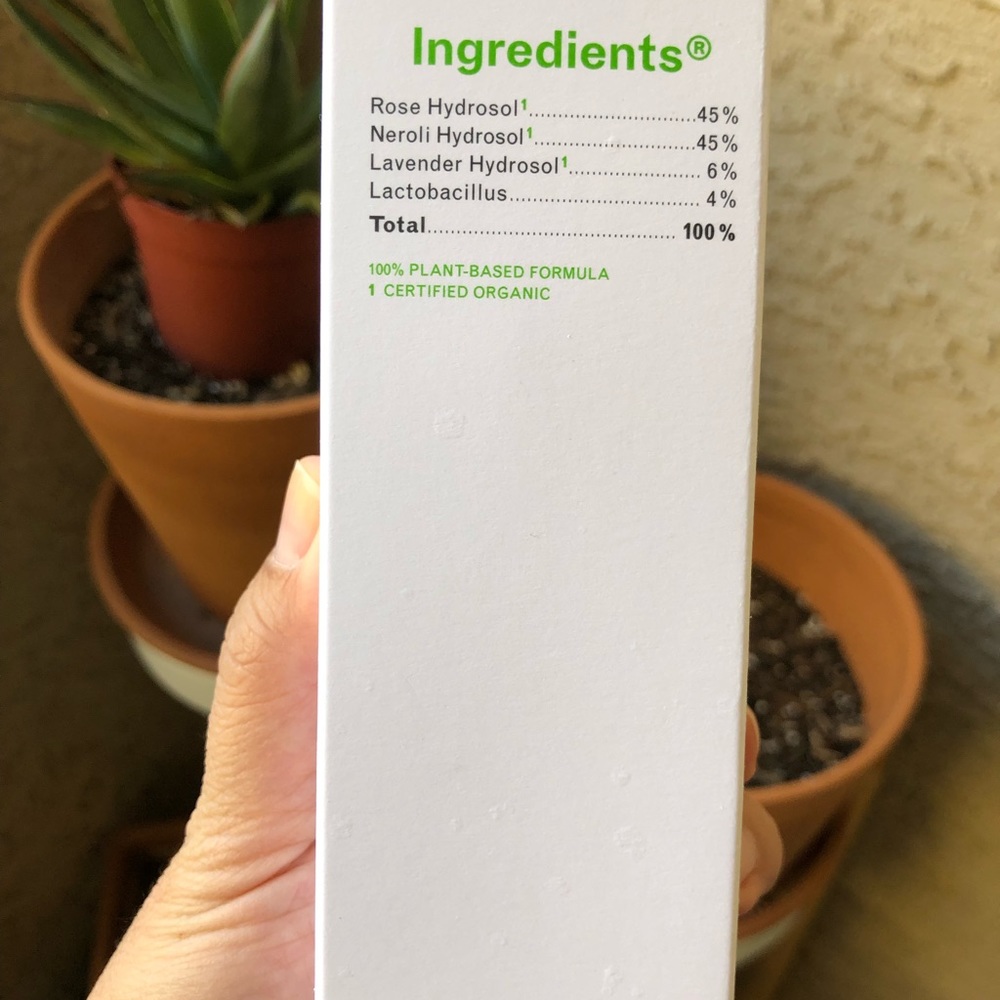 INGREDIENTS Plant Water Mist (face misting spray)